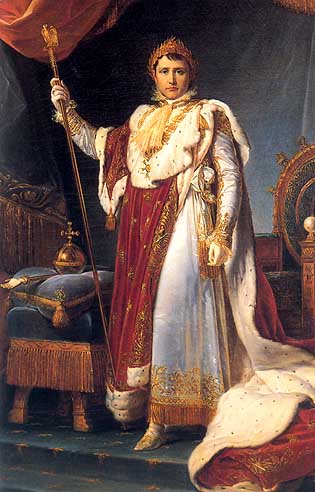 Napoleon in his coronation robes