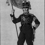 Bataillon des Marins de la Garde : maître porte-fanion, tenue de campagne, 1807