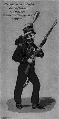 Bataillon des Marins de la Garde : Matelot, tenue de campagne, 1807