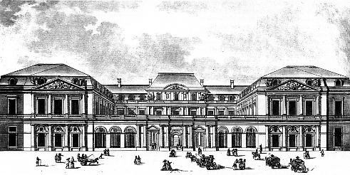 Vue du palais du Tribunat (Palais-Royal)