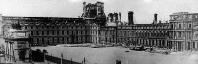 Les Tuileries en ruine après l’incendie de 1871