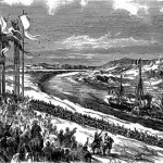 Inauguration du canal de Suez, arrivée de<I> l’Aigle</I> portant l’Impératrice à la station d’El Guisr