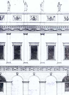 Aile Napoléonienne, place Saint-Marc : façade vers l’Ascensione