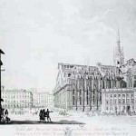 Veduta della piazza del Duomo col Palazzo Reale in Milano(Vue de la place du Dôme avec le Palais royal à Milan)