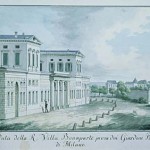 Veduta della R.Villa Bonaparte presa dai Giardini Pubblici di Milano(Vue de la villa Bonaparte prise des jardins publics de Milan)