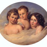 Les trois premiers enfants du prince Eugène en angelots