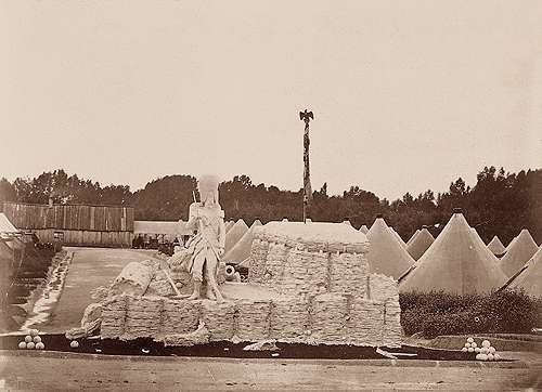 Monument at the standard of the 3rd Grenadiers of the Imperial Guard. Châlons Camp.