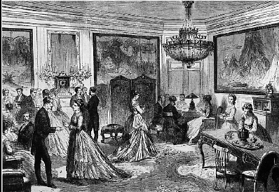 Tea with the Empress in her chinese salon during one of the famous "series" at Compiègne.