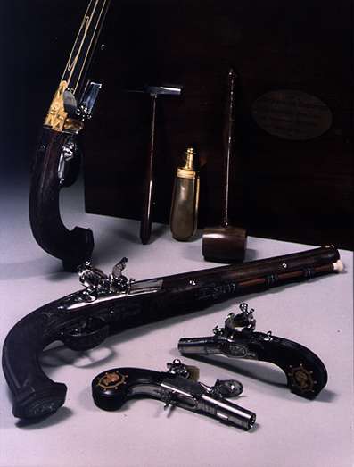 Box of four pistols