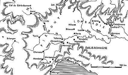 General map of the theatre of operations in Italy