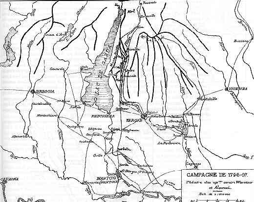 The campaign of 1796-97: the theatre of operations against Wurmser and Alvinzi