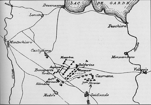 Map of the battle of Castiglione