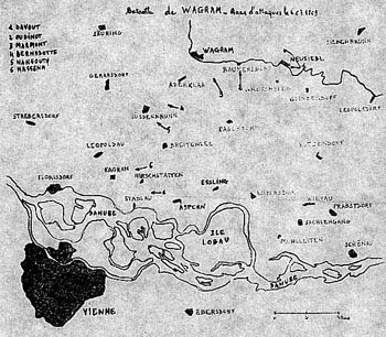 Battle of Wagram: lines of attack