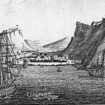 The arrival of the vessel Northumberland on Saint Helena