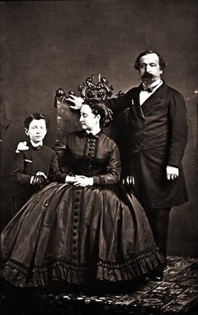 The Imperial family: Napoleon III, the Empress Eugenie and the Prince Imperial.