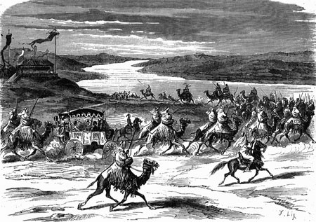 Inauguration of the Suez Canal: the Empress and her entourage visiting the countryside around Ismailia