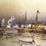 Inauguration of the Suez Canal. The entry into Port Said of the imperial yacht <I>L’Aigle</I>