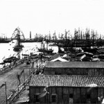 The inauguration. International vessels at the entrance to the Suez Canal in Port Said