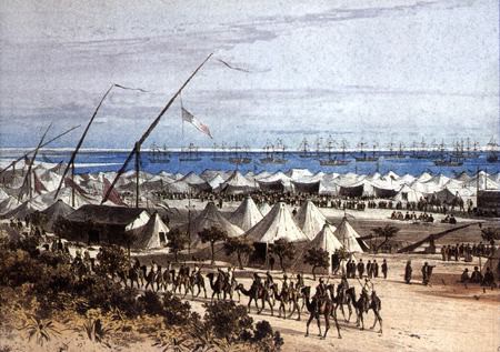 The Ismailia roadstead and the encampement of the Khedive’s guests.