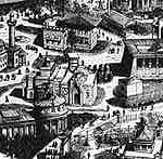 Overview of the Egyptian park in the Universal exhibition of 1867.