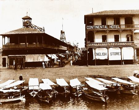 Port Said.  View of a part of the town.