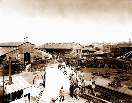 Port Said. Compagnie workshops. Careening and forges.