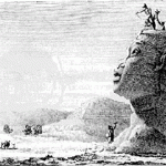 The Sphinx near the Pyramids being measured by members of the Academy of Egypt