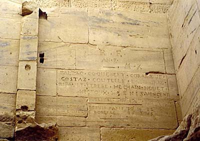 Graffiti in the third chamber of the Temple of Isis in Philae