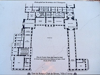 Plan of the ground floor of the Château de Saint-Cloud