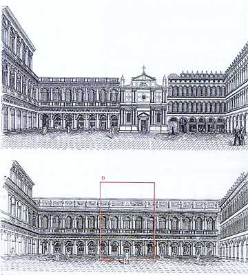 Piazza San Marco: before and after the building of the Ala Napoleonica