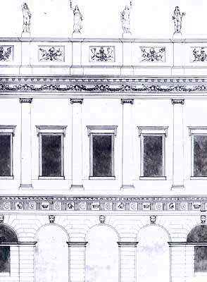 Ala Napoleonica: façade facing the Ascensione