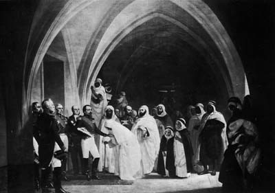 The prince-president of the Republic granting freedom to Abd-el-Kader. Château d’Amboise 16 October 1852.