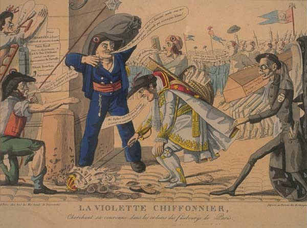 La violette chiffonnier, cherchant sa couronne dans les ordures des faubourgs de Paris (The mauve rag and bone man looking for his crown amongst the rubbish in the outskirts of Paris)