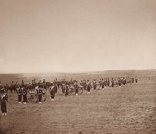 Châlons Camp: the artillery of the Imperial Guard.