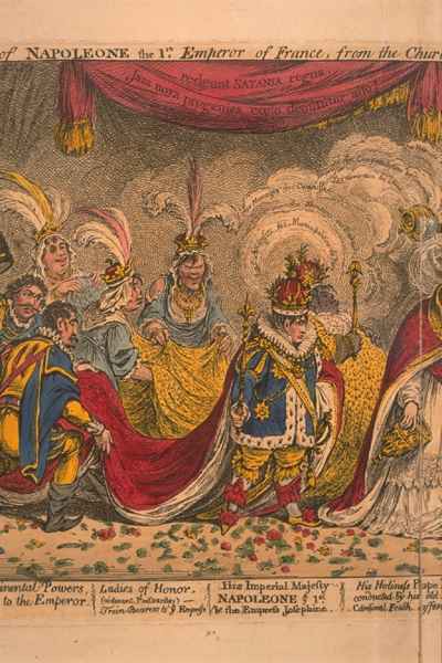 The grand coronation procession of Napoleone the 1° emperor of France, from the church of Notre Dame, dec. 2d 1804<br>(La grande procession du couronnement de Napoléon Ier, empereur de France, après l’église de Notre-Dame, 2 décembre 1804)