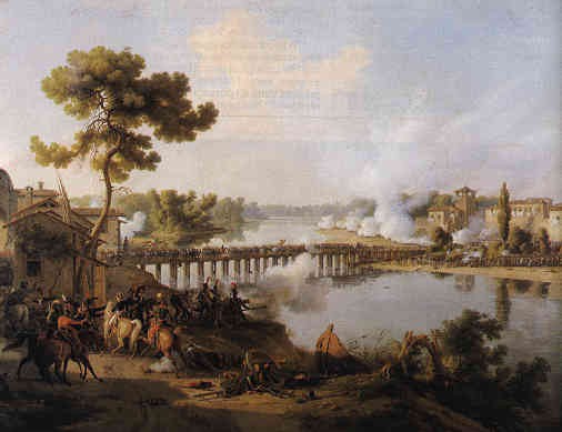 Le général Bonaparte donne ses ordres à la bataille du pont de Lodi, 10 mai 1796