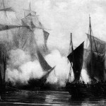 Nelson attacking the fleet off Boulogne on the 3th and 4th
 August 1801