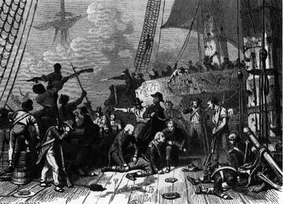 The <i>Algésiras</i> during the battle of Trafalgar