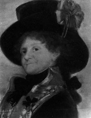 Queen Marie-Louise on horseback (detail)