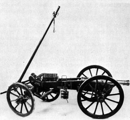 Gun carriage for canon de 6 court Mle, year XI, 1808