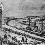 Inauguration of the Suez Canal. Arrival of <I>l’Aigle</I> bringing the Empress Eugénie to the El Guisr passing station