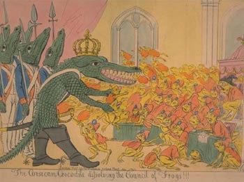 The Corsican Crocodile dissolving the council of frogs!!!