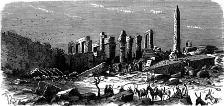 La visite des obélisques à Karnak