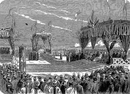 Inauguration de l’isthme de Suez, Port-Saïd. La cérémonie religieusepour l’inauguration, discours de Mgr Bauer.