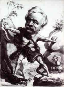 Caricature : Portrait-charge de Ferdinand de Lesseps
