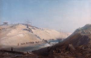 Le Chantier n°6 – Ismaïlia – Entrée de la Méditerranée dans le lac Timsah, le 18 novembre 1862