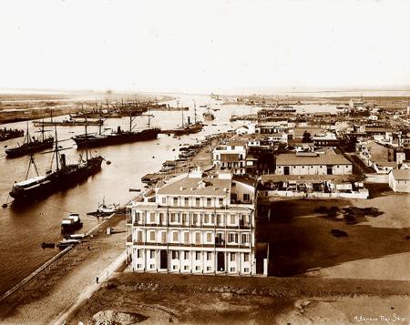 Port-Saïd. Vue du port de la ville.