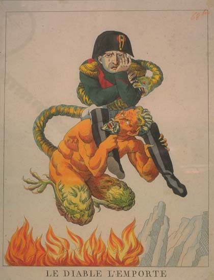 Caricature : Le diable l’emporte / Souhait de la France