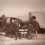 Camp de Châlons : le lieutenant de vaisseau de Champagny, le capitaine Friant, le prince Murat, le colonel Lepic