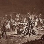 Dessin de Bénédict Masson : camp de Châlons, feux du bivouac
